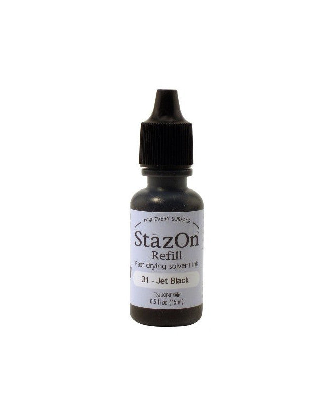 StazOn - Jet Black - Ink Pad & Reinker – The Queen's Ink