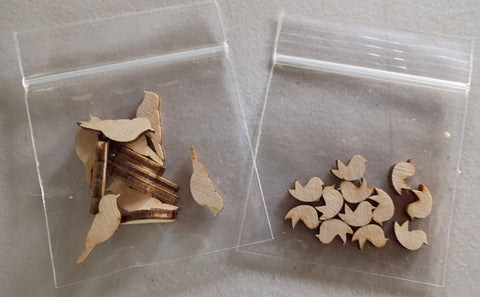 Laser Cut Wood Birds