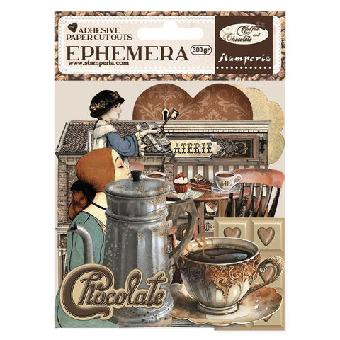 Copy of Coffee & Chocolate - Stamperia Cardstock Ephemera Adhesive Paper Cut Outs