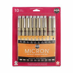Micron Pen Fine Line Set - Black (10 Pens)
