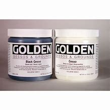 Golden - White & Black Gesso -  8oz. Jar